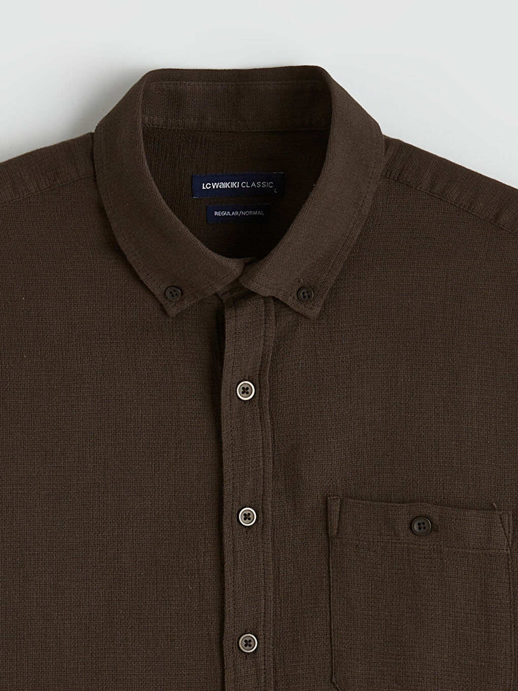 Kahverengi Regular Fit Poplin Erkek Gömlek-1