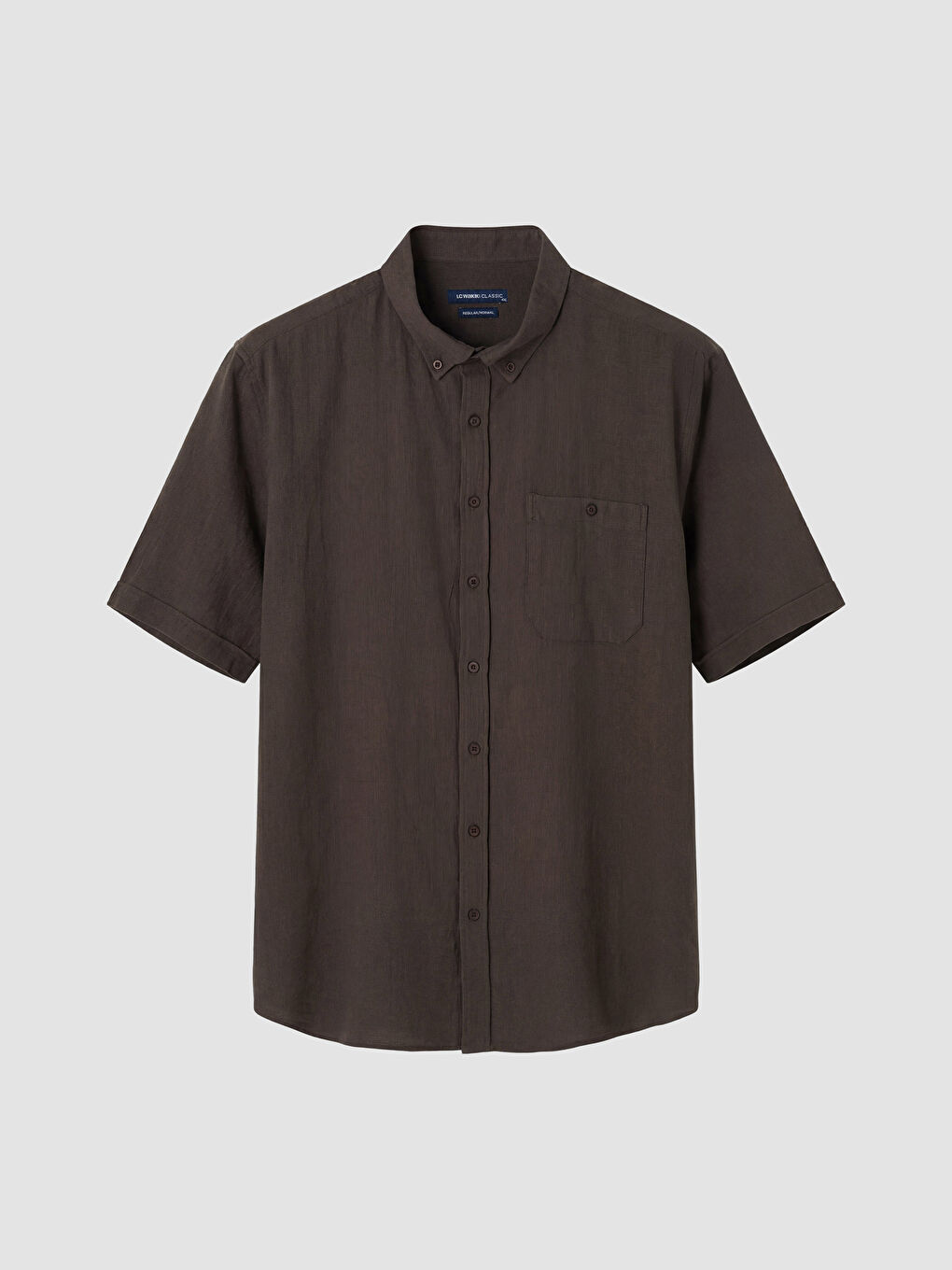 Kahverengi Regular Fit Poplin Erkek Gömlek-4