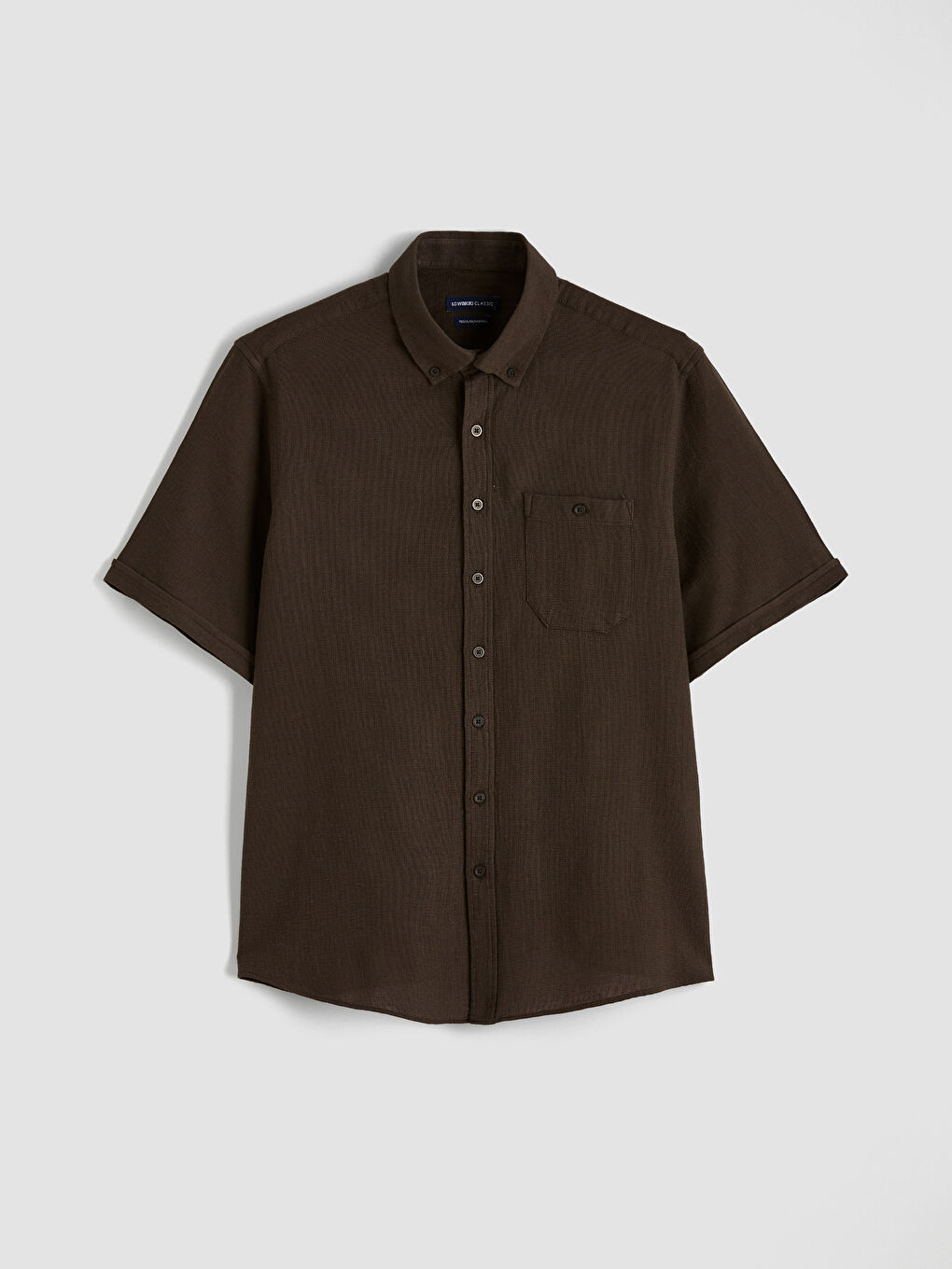 Kahverengi Regular Fit Poplin Erkek Gömlek-4