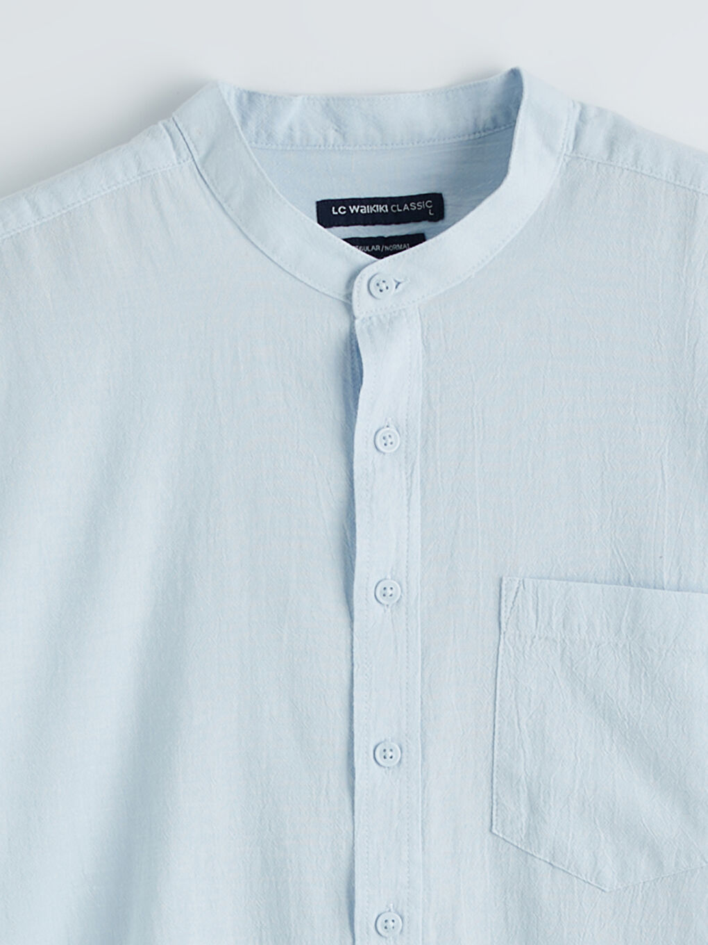 Сорочка чоловіча звичайного крою з виглядом льону-4