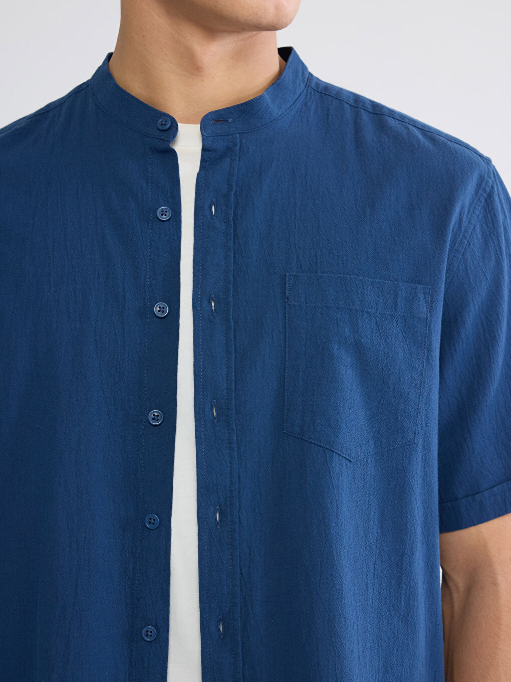 Мужчины Синий Рубашка-2