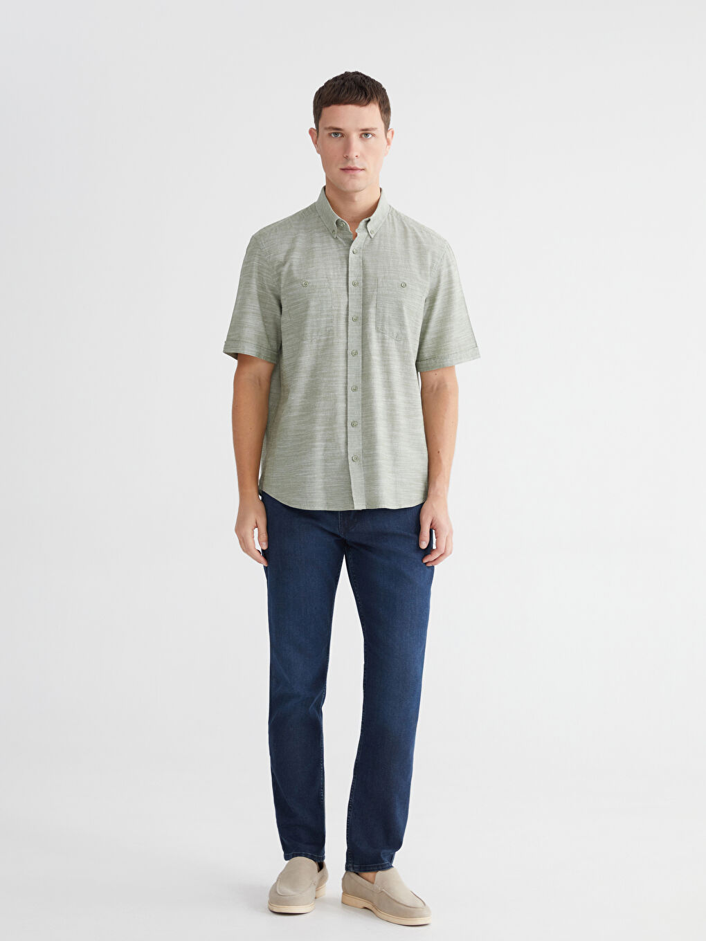 Muškarac TAMNO ZELENA Košulja-1