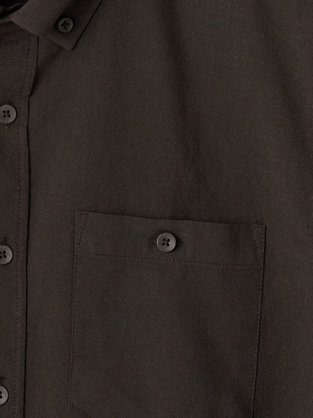 Kahverengi Regular Fit Poplin Erkek Gömlek-2