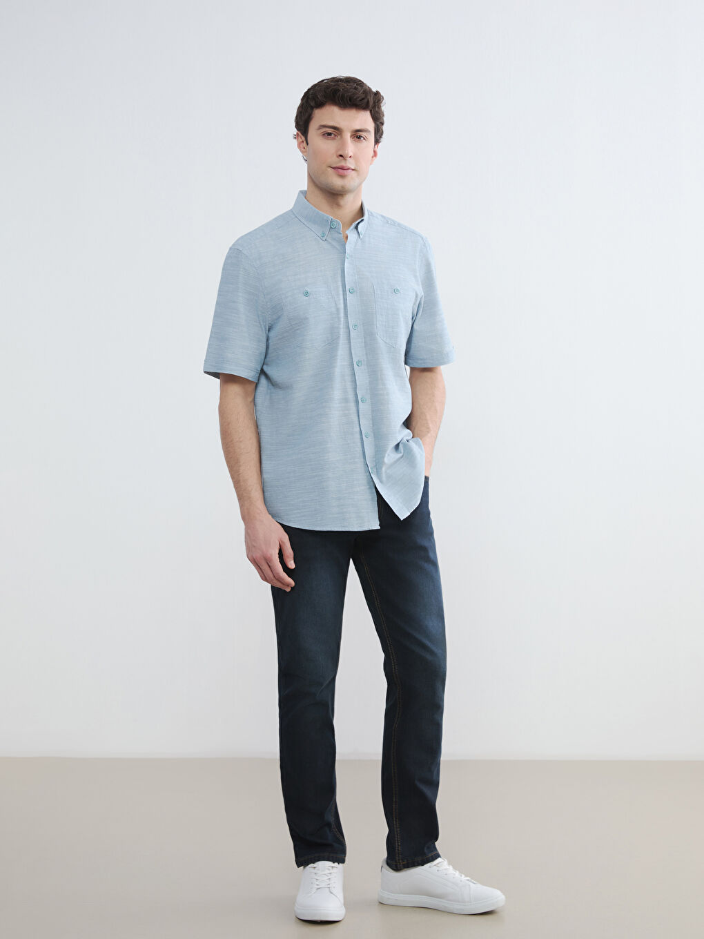 Mavi Regular Fit Poplin Erkek Gömlek-1