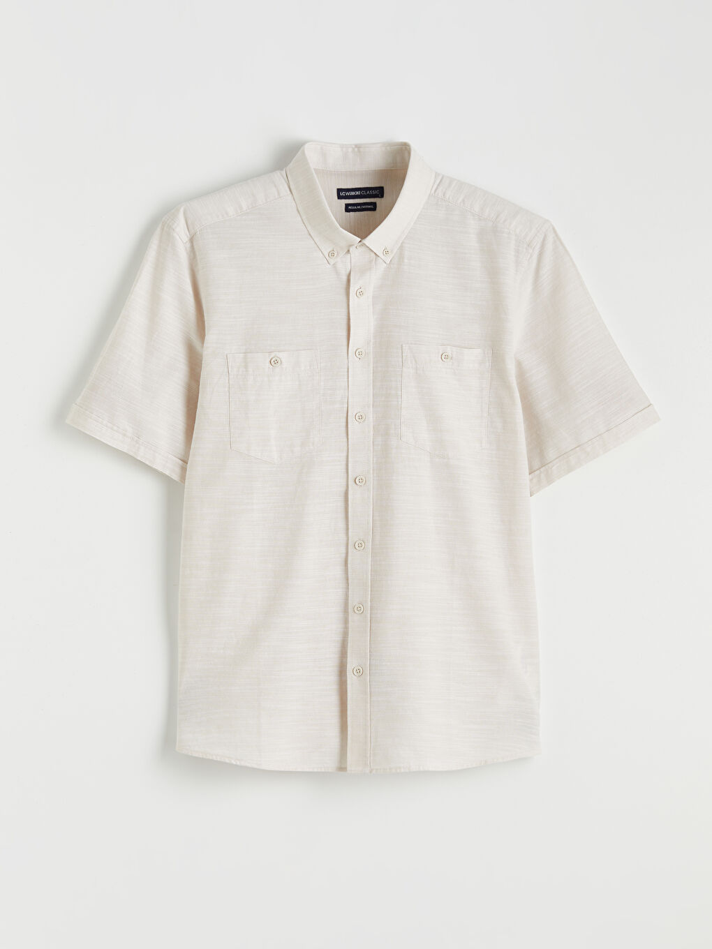 Bej Regular Fit Poplin Erkek Gömlek-4