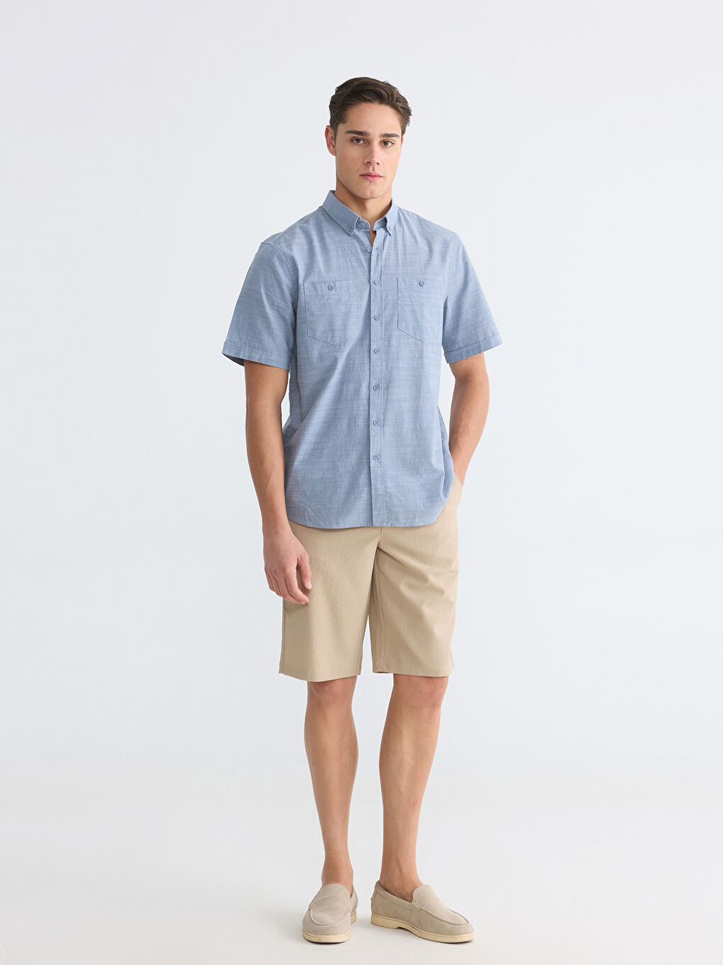 Mavi Regular Fit Poplin Erkek Gömlek-1