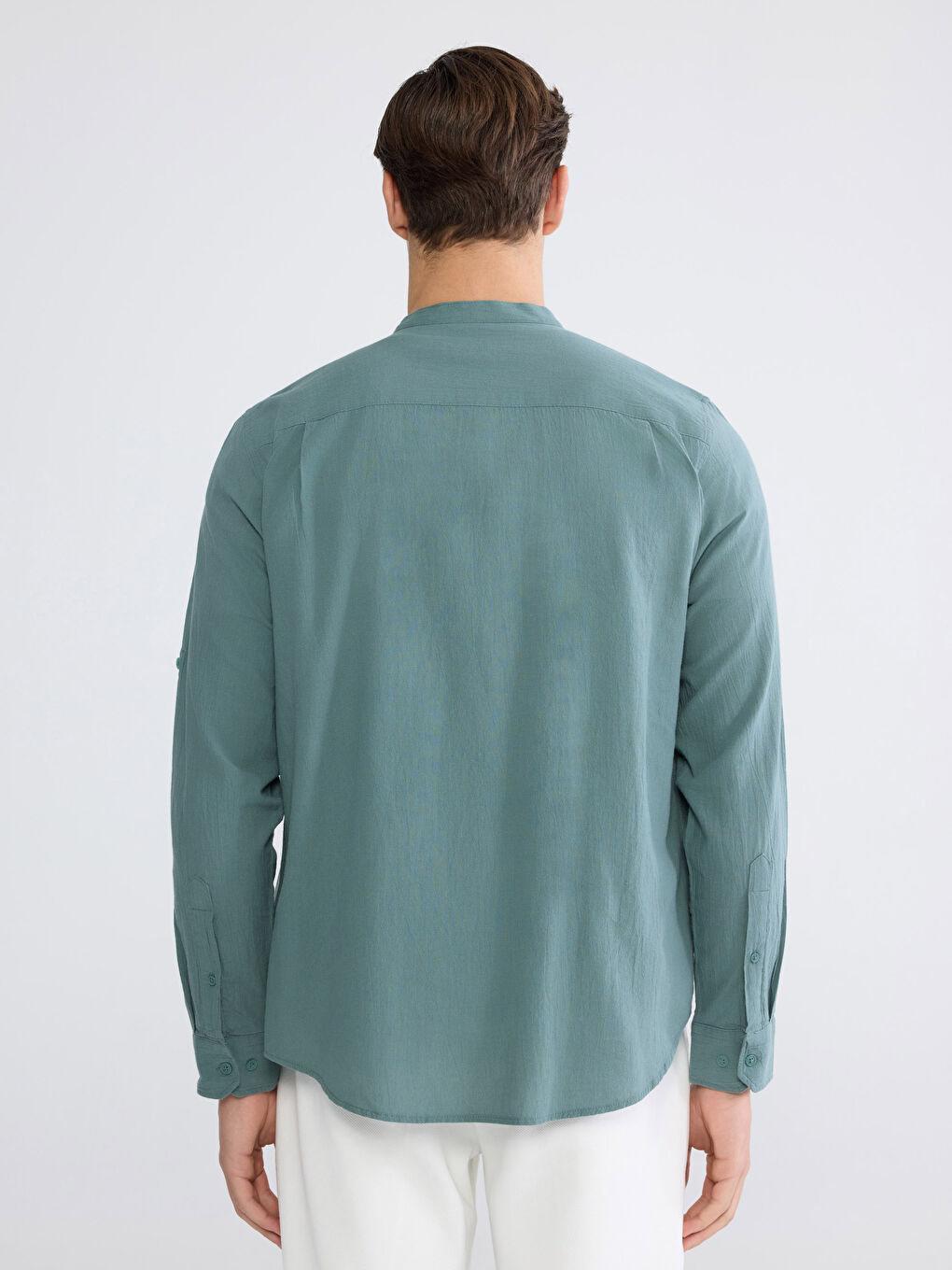 قميص اخضر رجال-6