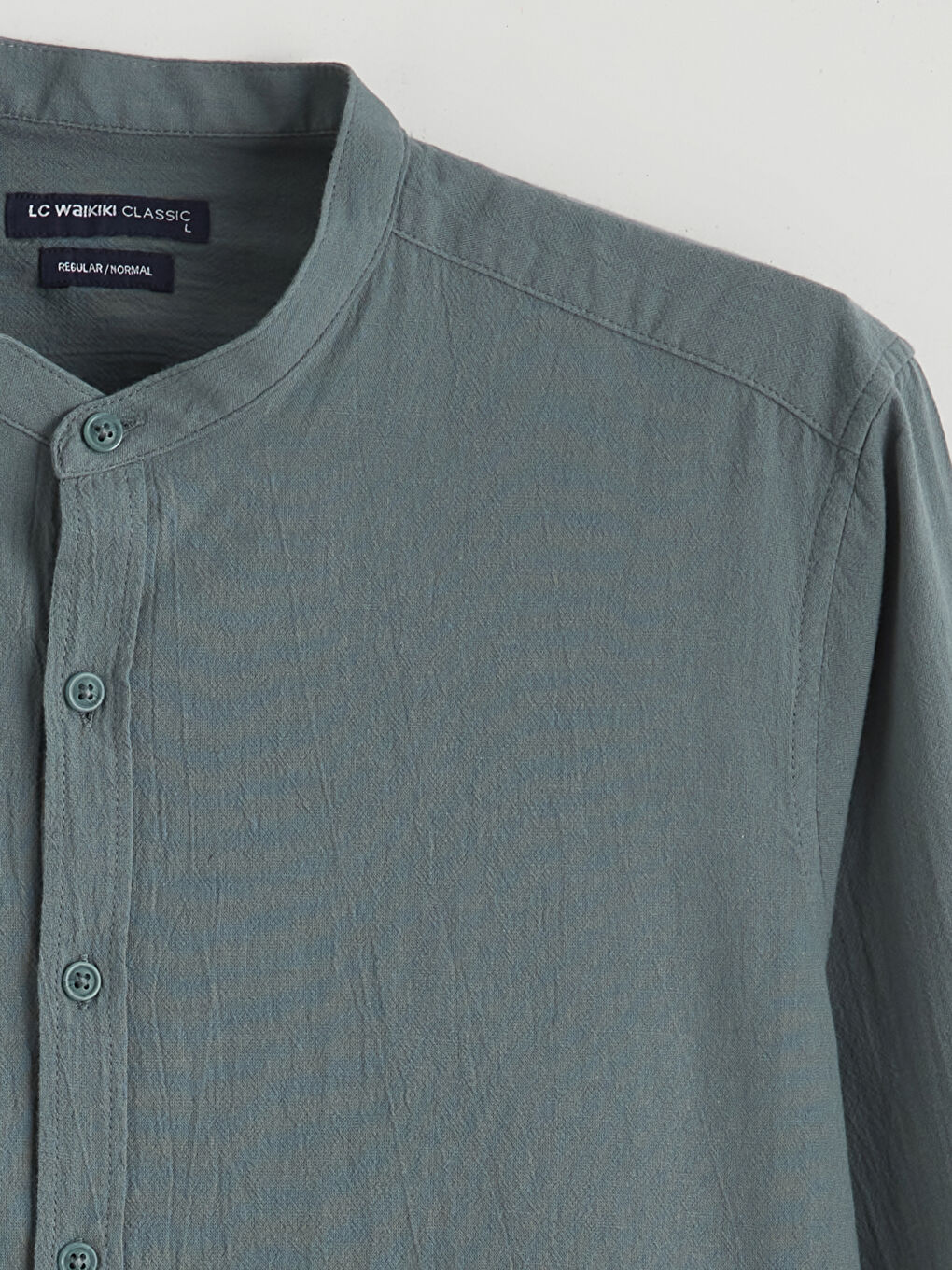 Звичайний крій зморшкувата плісирована сорочка для чоловіків-9