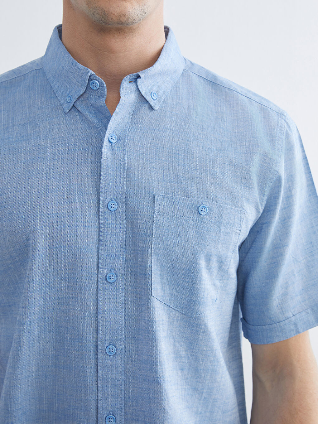 قالب ئاسایی لێنن تێکەڵە کراس پیاوان-2