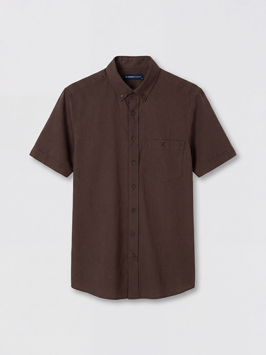 Kahverengi Standart Kalıp Erkek Gömlek