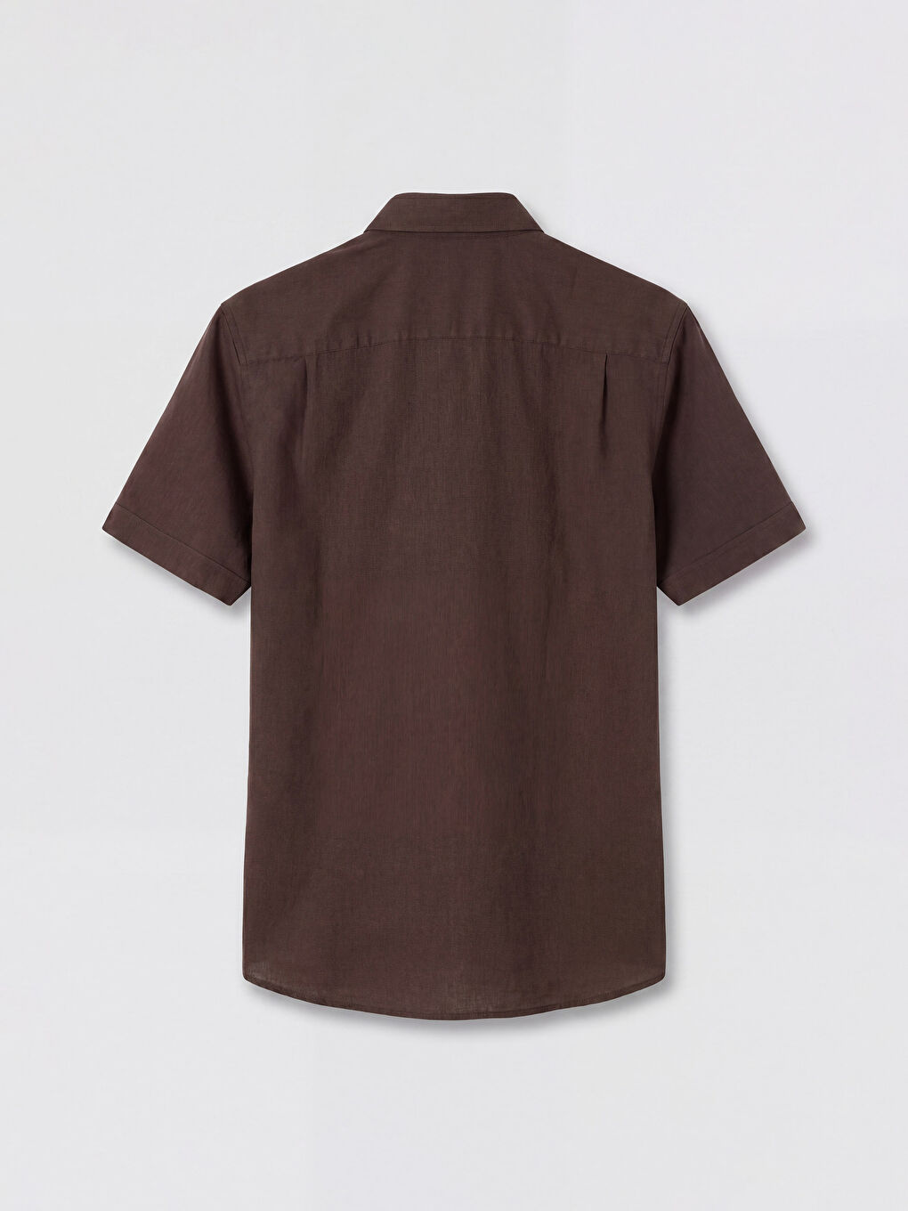 Kahverengi Standart Kalıp Erkek Gömlek-1