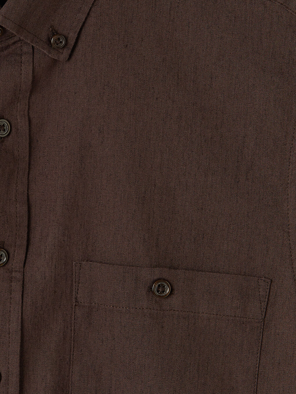 Kahverengi Standart Kalıp Erkek Gömlek-2