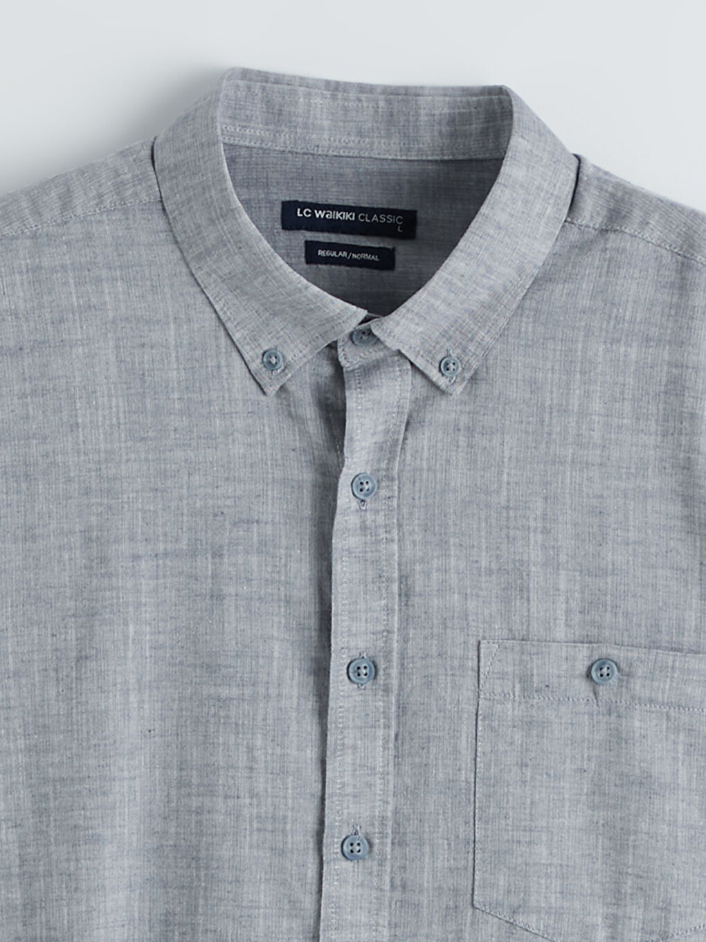 Πουκάμισο από μείγμα λινού κανονικής εφαρμογής για άνδρες-5