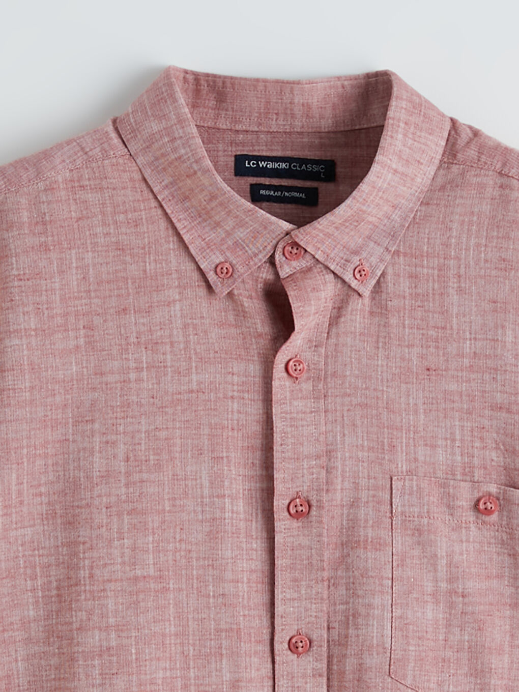 Πουκάμισο από μείγμα λινού κανονικής εφαρμογής για άνδρες-5