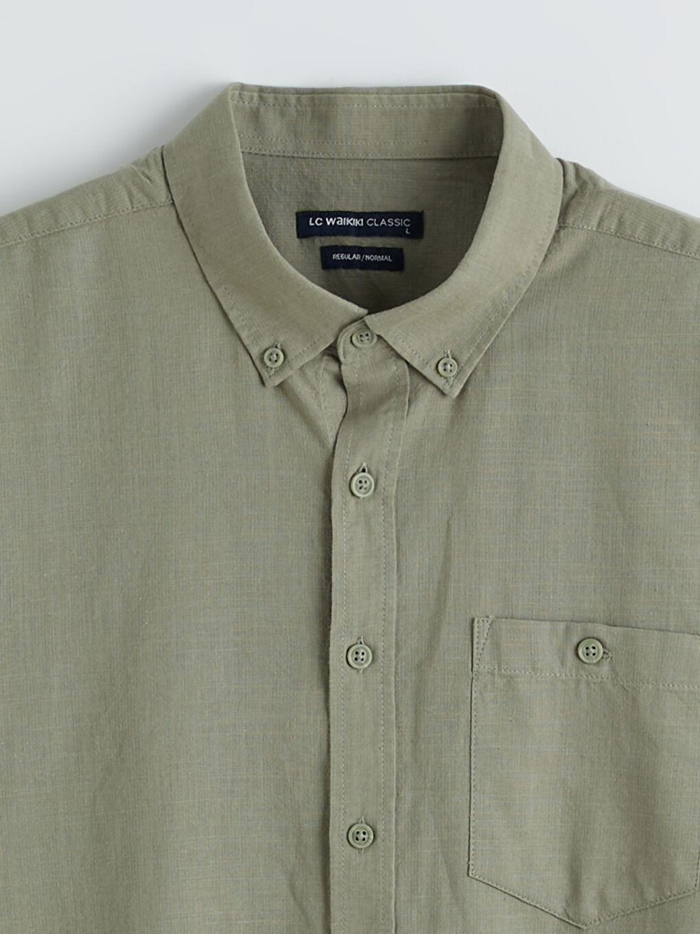 Πουκάμισο από μείγμα λινού κανονικής εφαρμογής για άνδρες-5