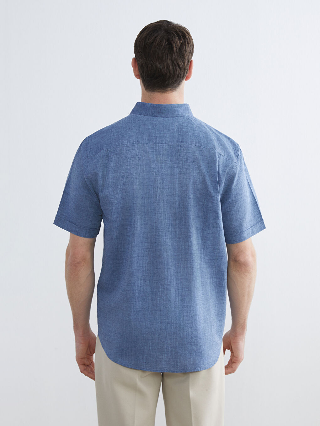 Regular Fit Linen Blend Men's Shirt	
-6