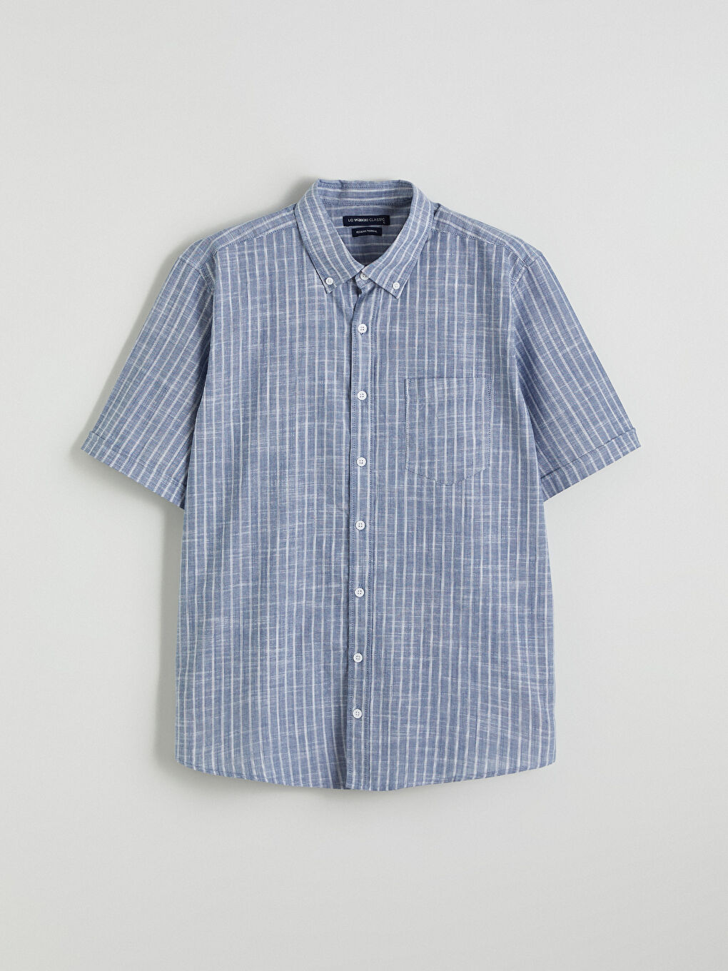 Άνδρας ΜΠΛΕ ΜΑΡΙΝ Πουκάμισο-4