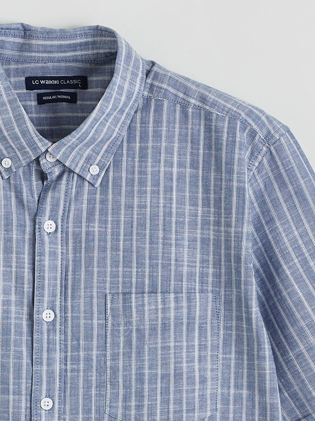 Άνδρας ΜΠΛΕ ΜΑΡΙΝ Πουκάμισο-5