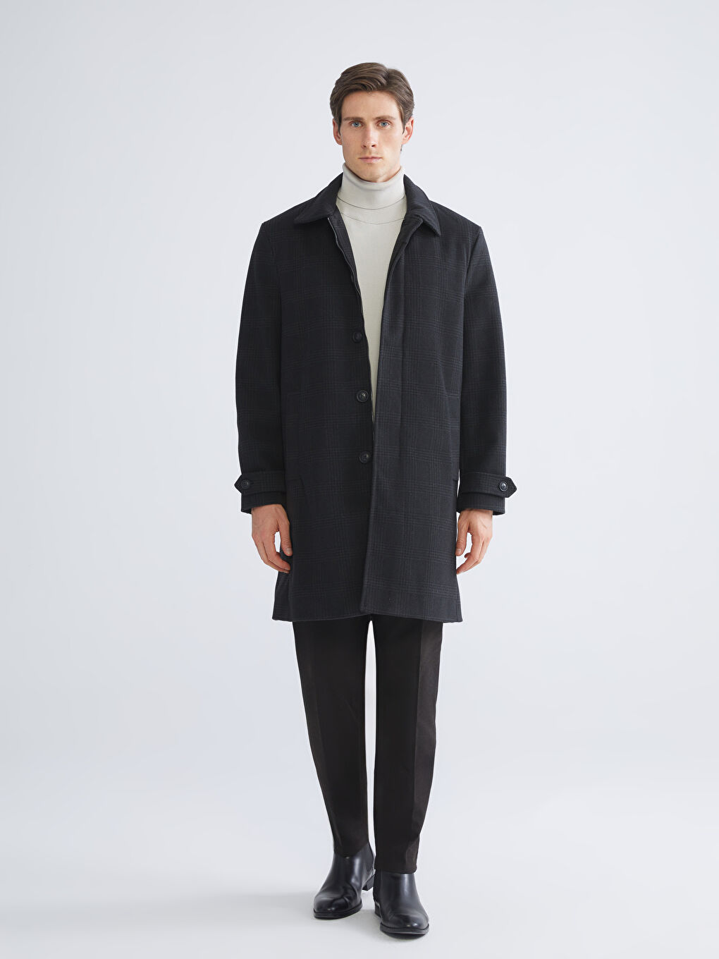 Standard Fit Jacket Collar Men's Cachet Coat-1