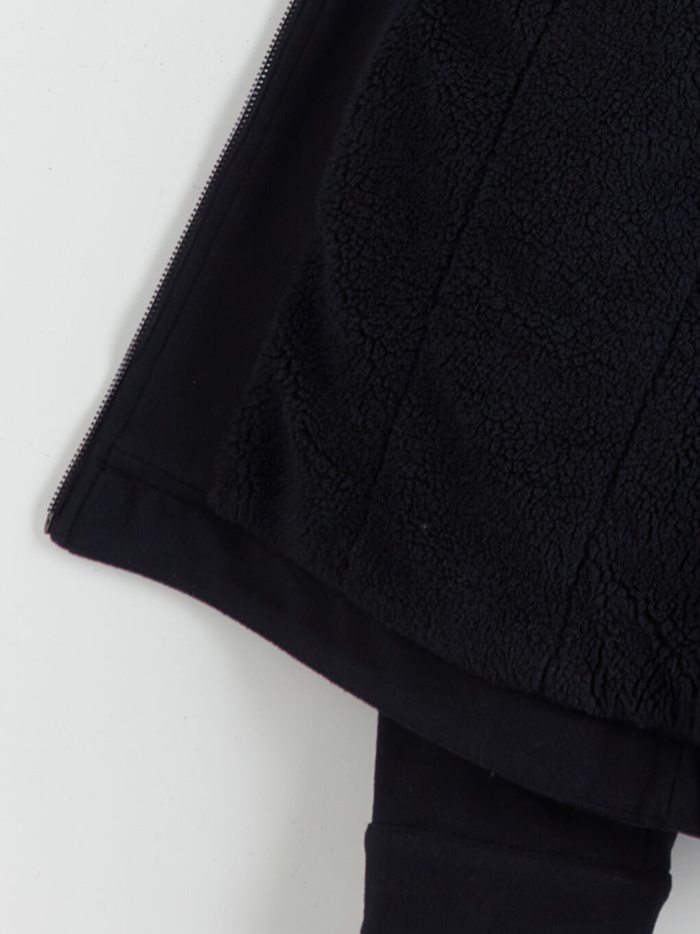 Lacivert Standart Kalıp Dik Yaka Erkek Kaşe Mont-7