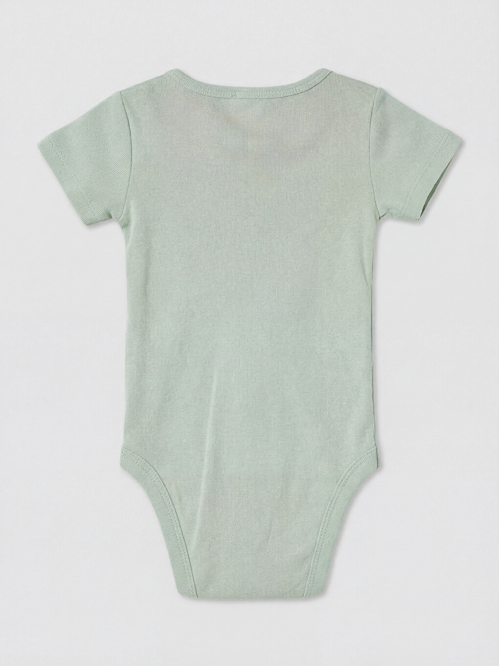 Yeşil Erkek Bebek Kısa Kollu Çıtçıtlı Body-1