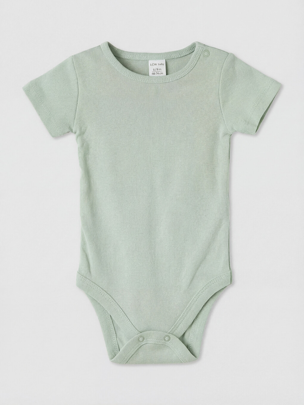 Yeşil Erkek Bebek Kısa Kollu Çıtçıtlı Body