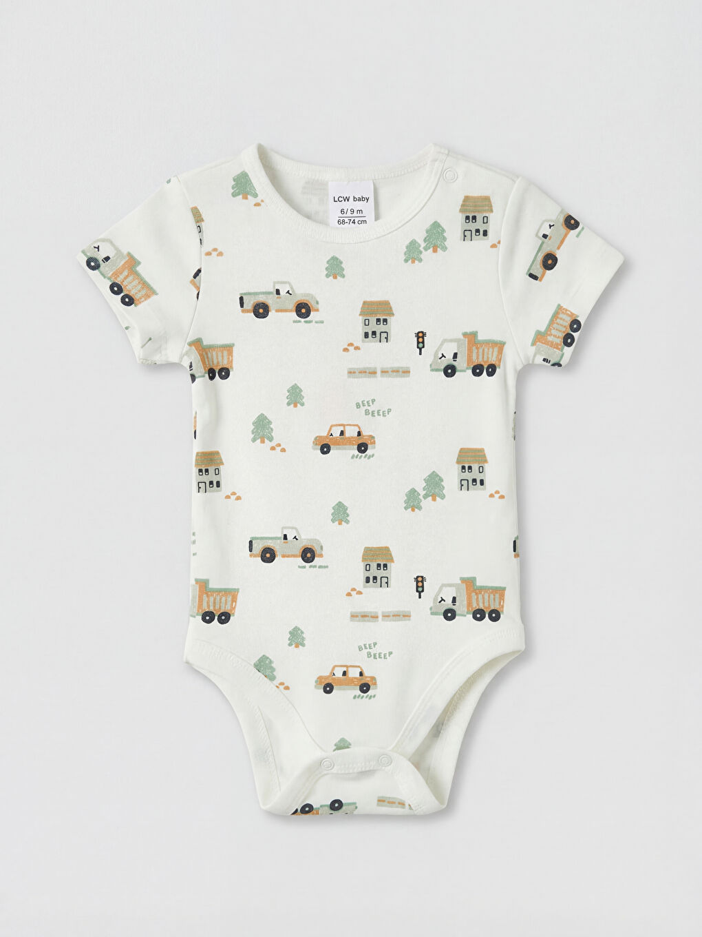 بدلة جسم بأزرار كبس للأولاد الرضع 2 عبوة-1