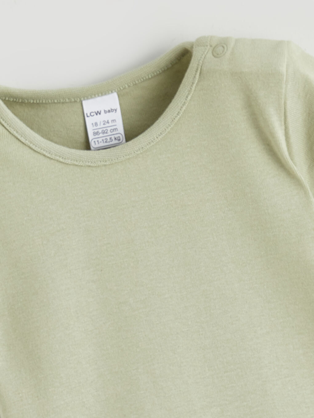 Yeşil Bisiklet Yaka Kısa Kollu Kız Bebek Çıtçıtlı Body-2