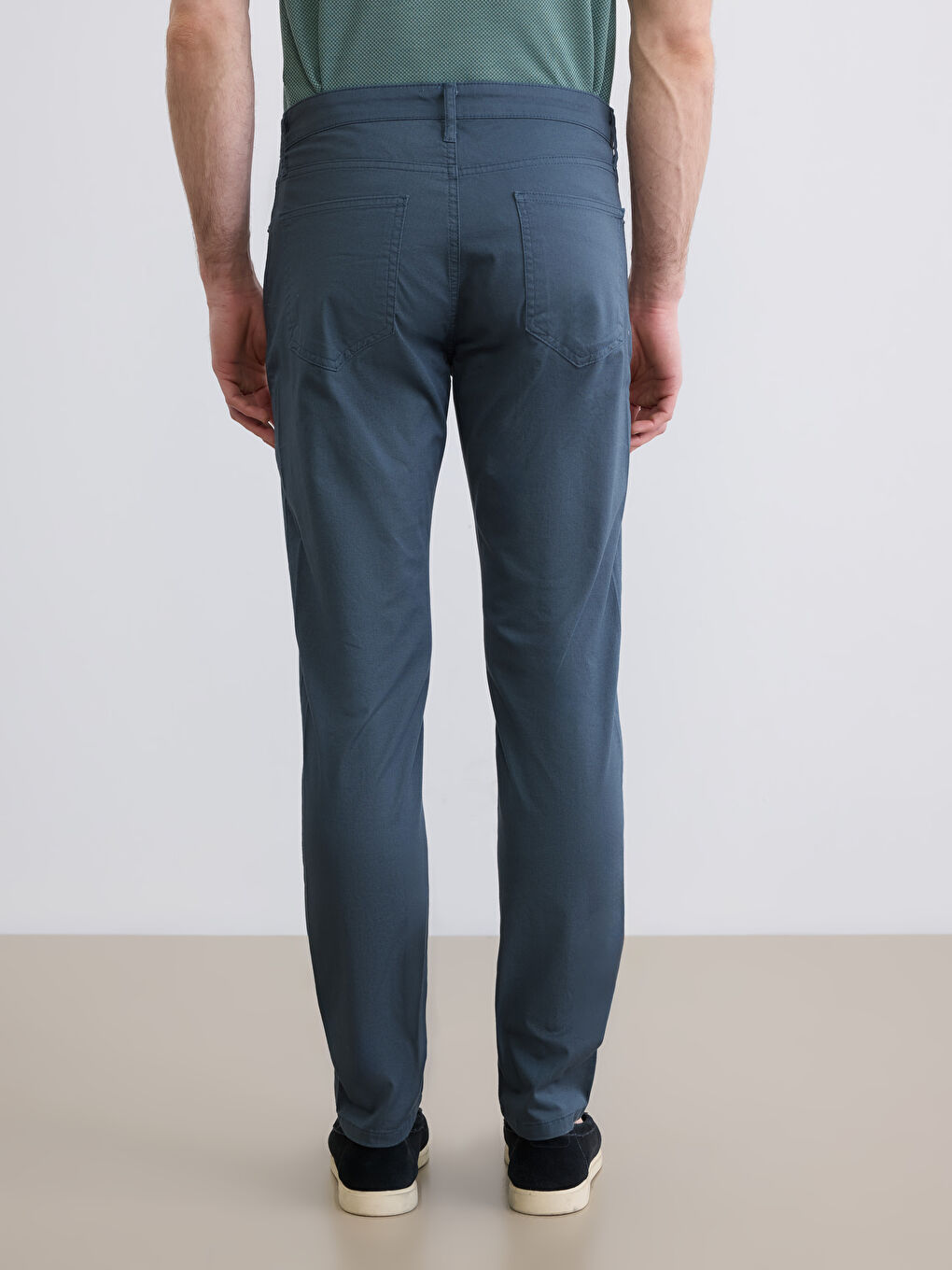 Antrasit Slim Fit Gabardin Erkek Chino Pantolon-3