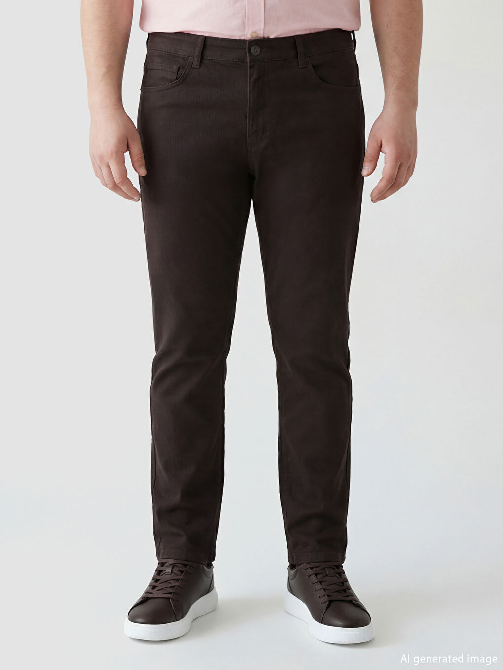 Slim Fit Γκαμπαρντίνα Chino Παντελόνι για άνδρες-1