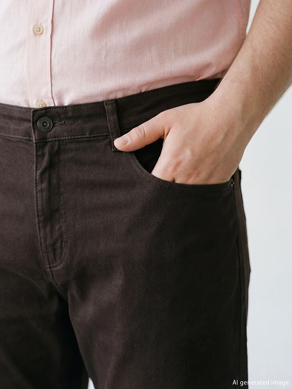 Slim Fit Γκαμπαρντίνα Chino Παντελόνι για άνδρες-2