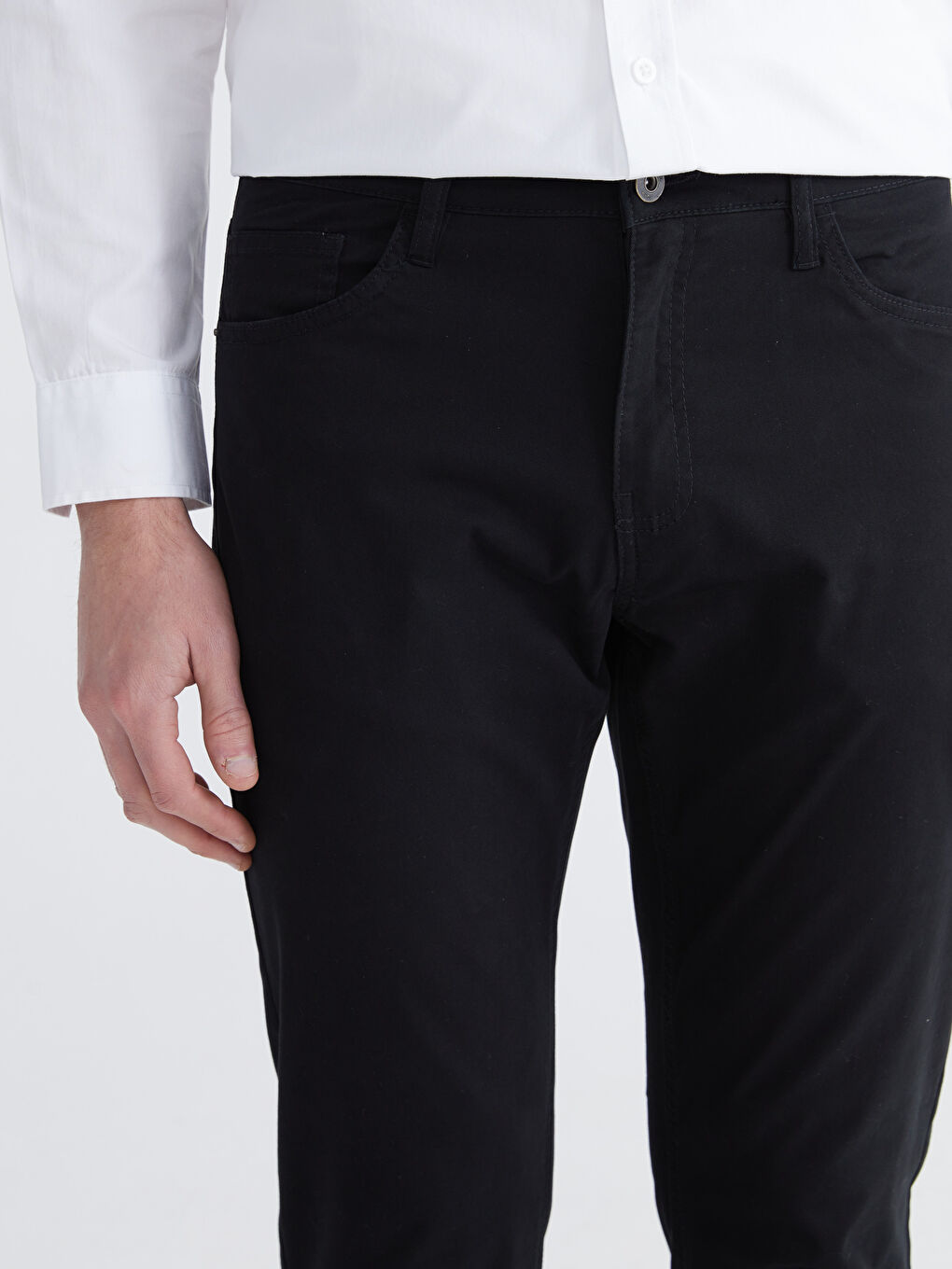 Брюки чино из габардина слим фит для мужчин-2