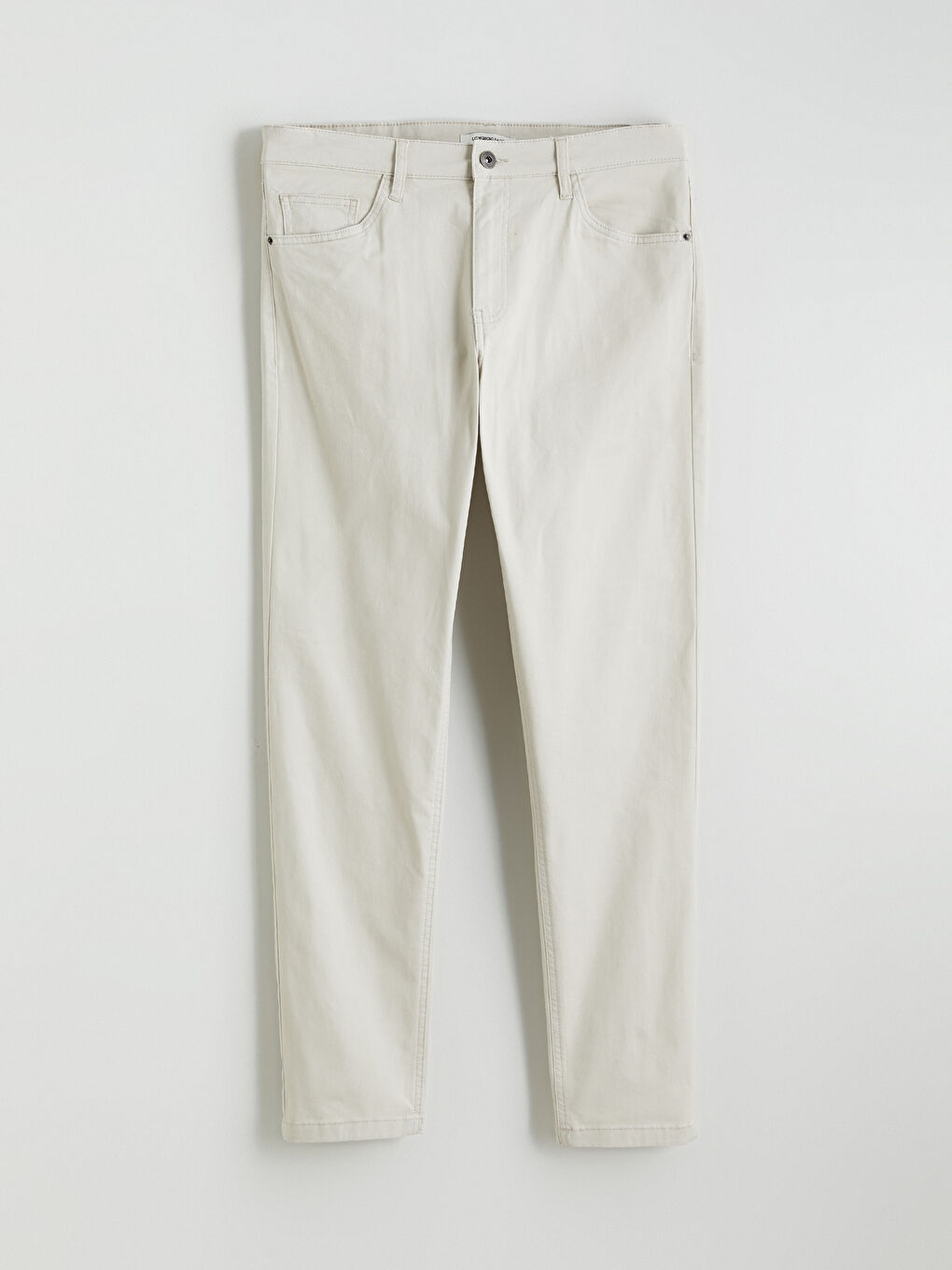 Bej Slim Fit Gabardin Erkek Chino Pantolon-4