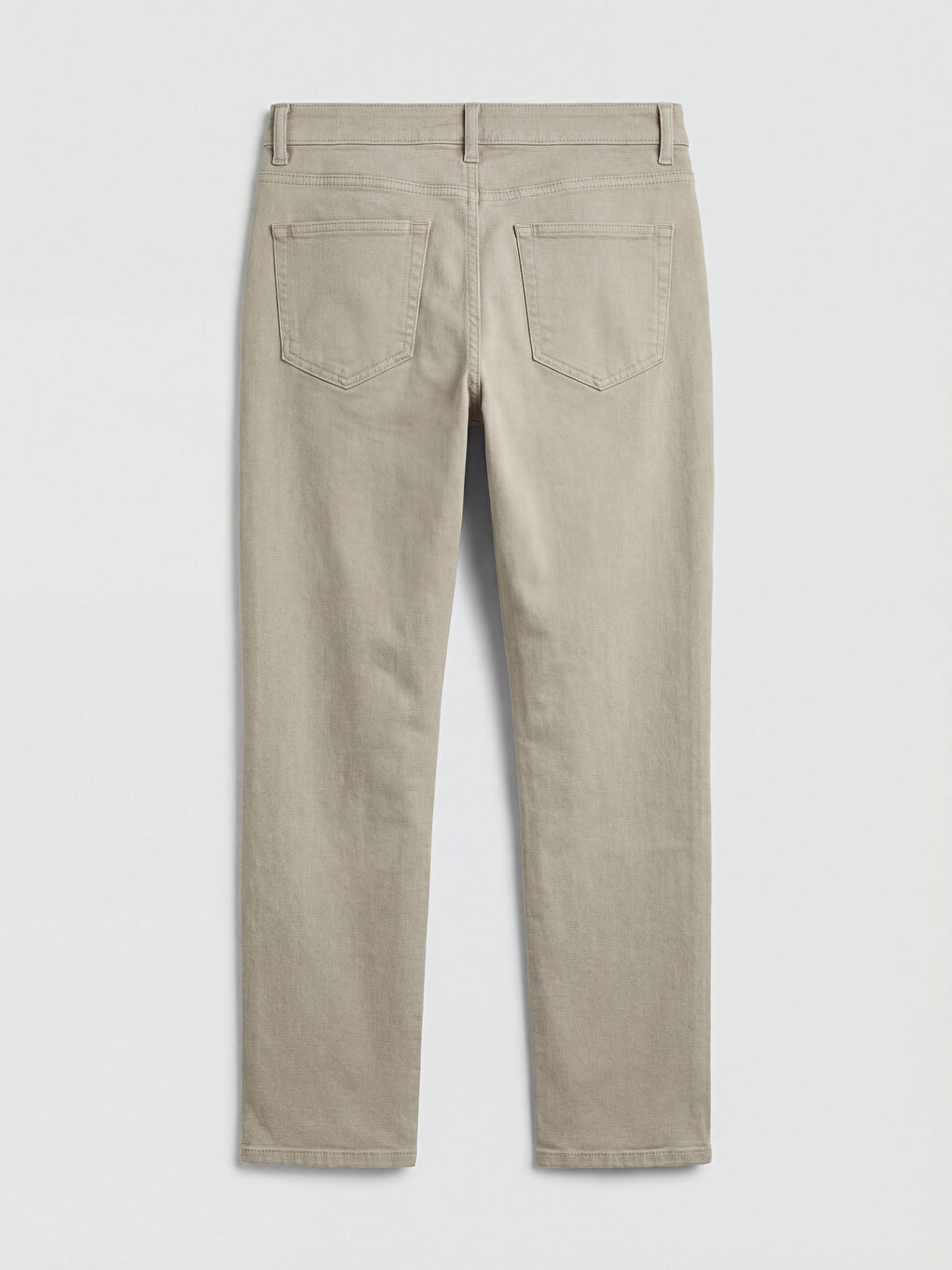 Bej Dar Kalıp Gabardin Erkek Chino Pantolon-5