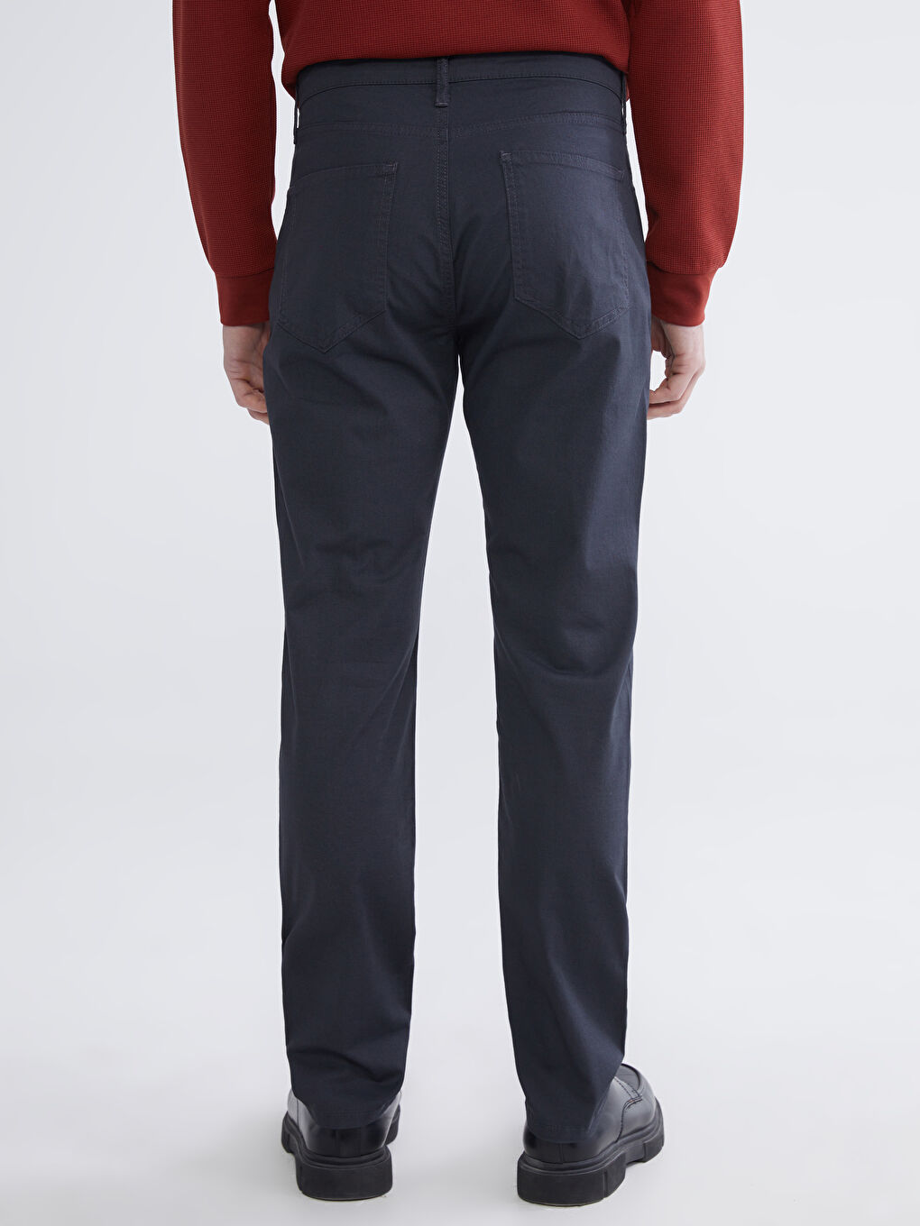 Antrasit Slim Fit Gabardin Erkek Chino Pantolon-3