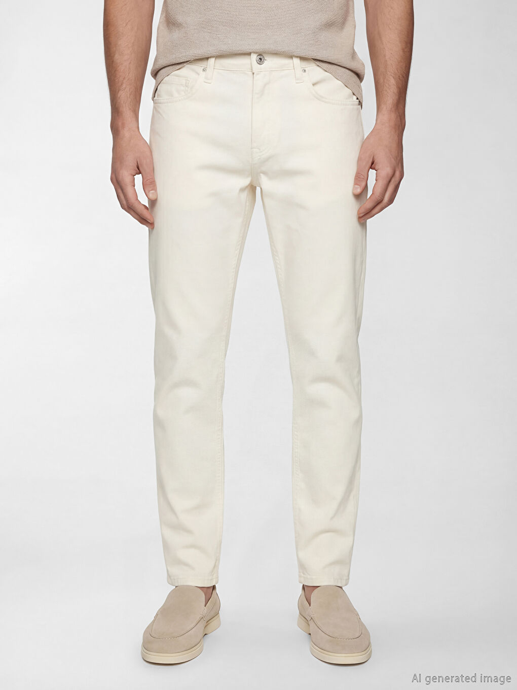 გამხდარი მოყვანილობის გაბარდინის მამაკაცის ჩინოს შარვალი-1