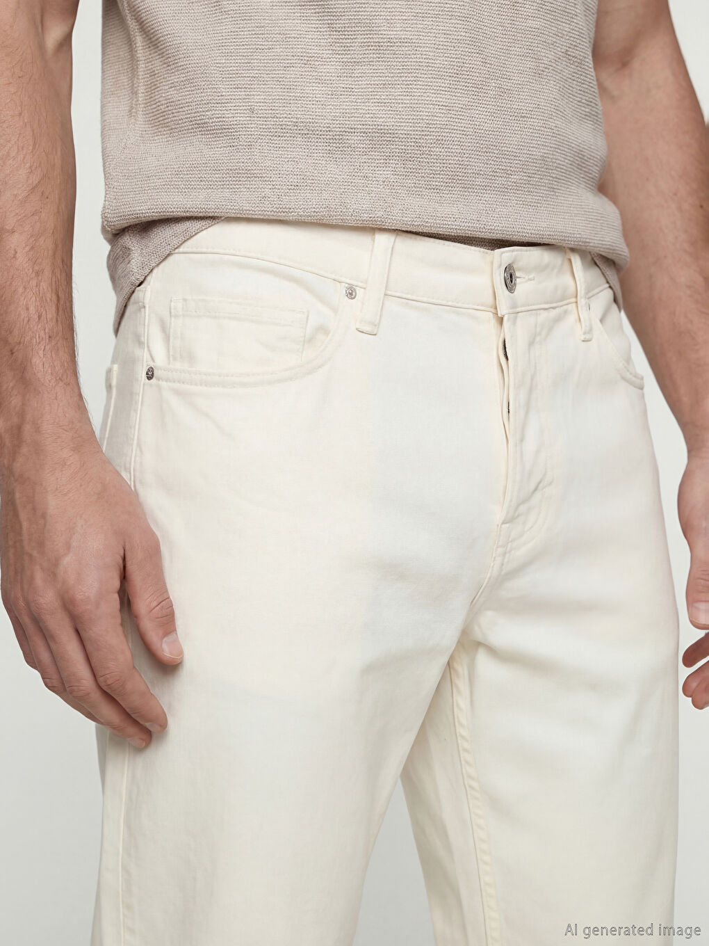 გამხდარი მოყვანილობის გაბარდინის მამაკაცის ჩინოს შარვალი-2