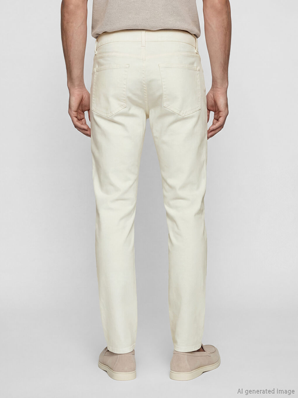 გამხდარი მოყვანილობის გაბარდინის მამაკაცის ჩინოს შარვალი-3