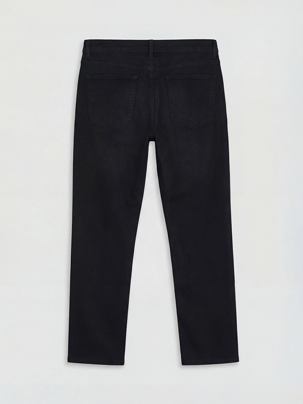 Siyah Dar Kalıp Gabardin Erkek Chino Pantolon-5