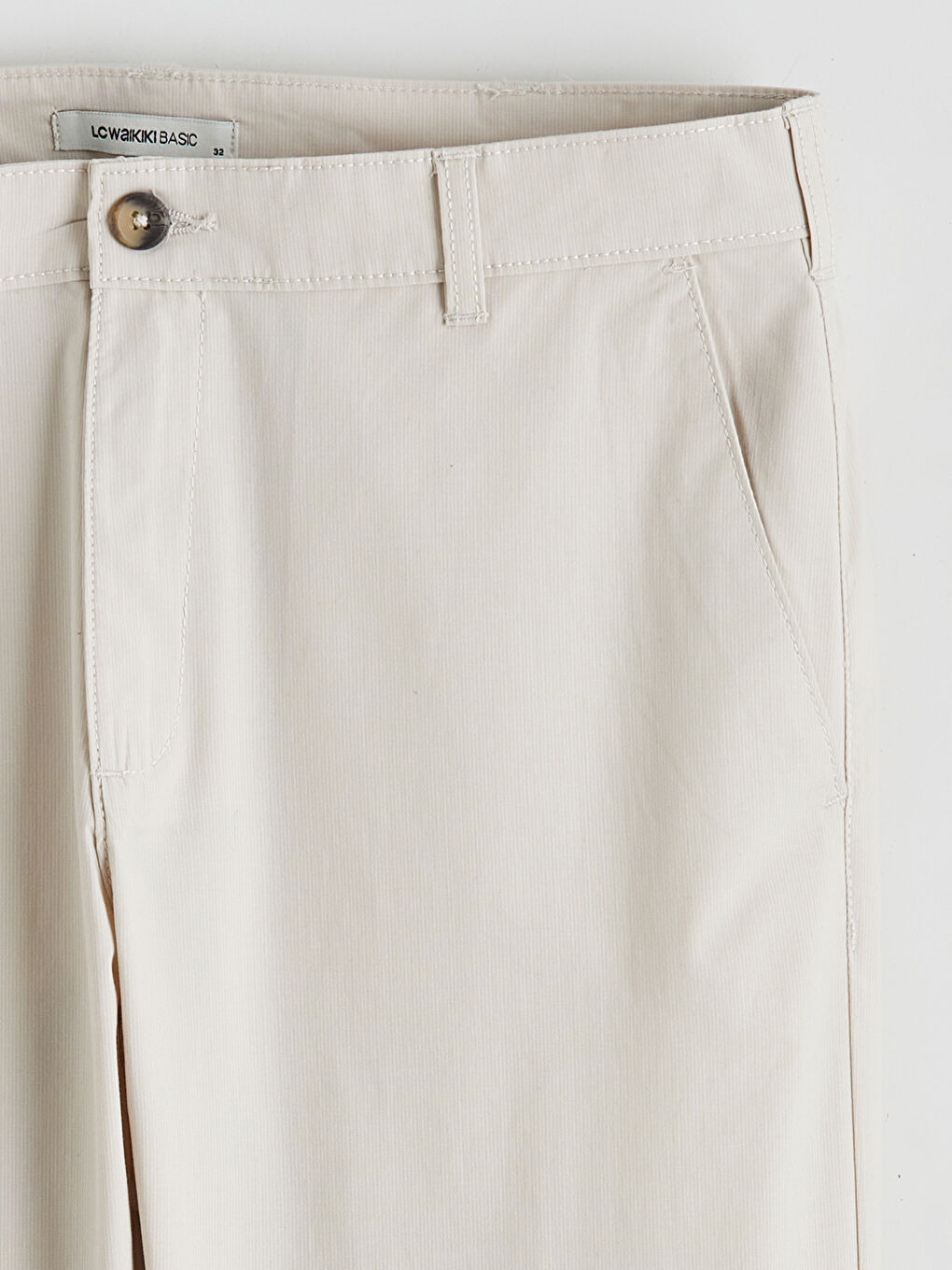 Pantalon chino en toile pour homme à coupe régulière-5