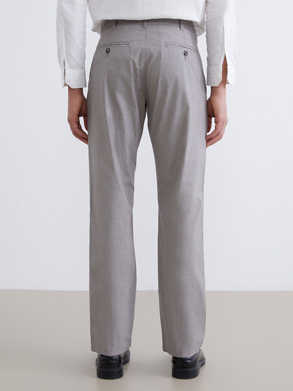 Pantaloni Chino din pânză pentru bărbați, croială regular.-3