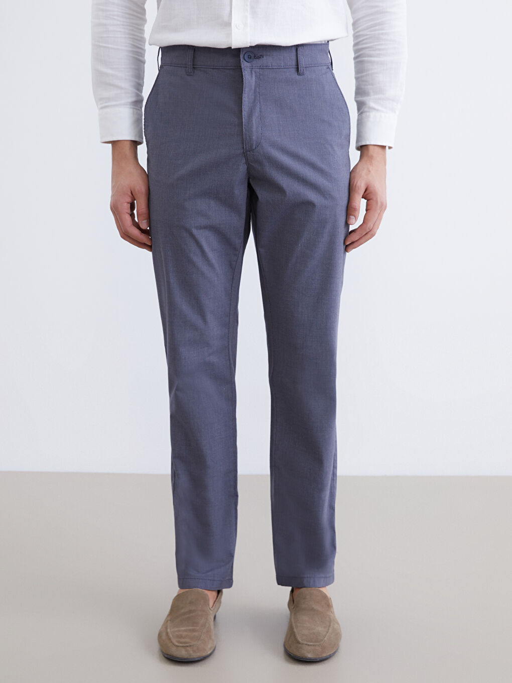 კაცების კანვასის ჩინოს შარვალი რეგულარული მორგებით-1