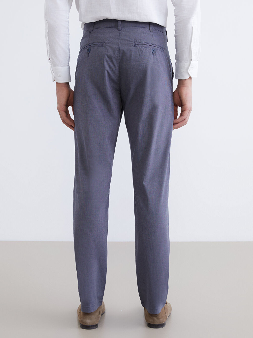 კაცების კანვასის ჩინოს შარვალი რეგულარული მორგებით-3