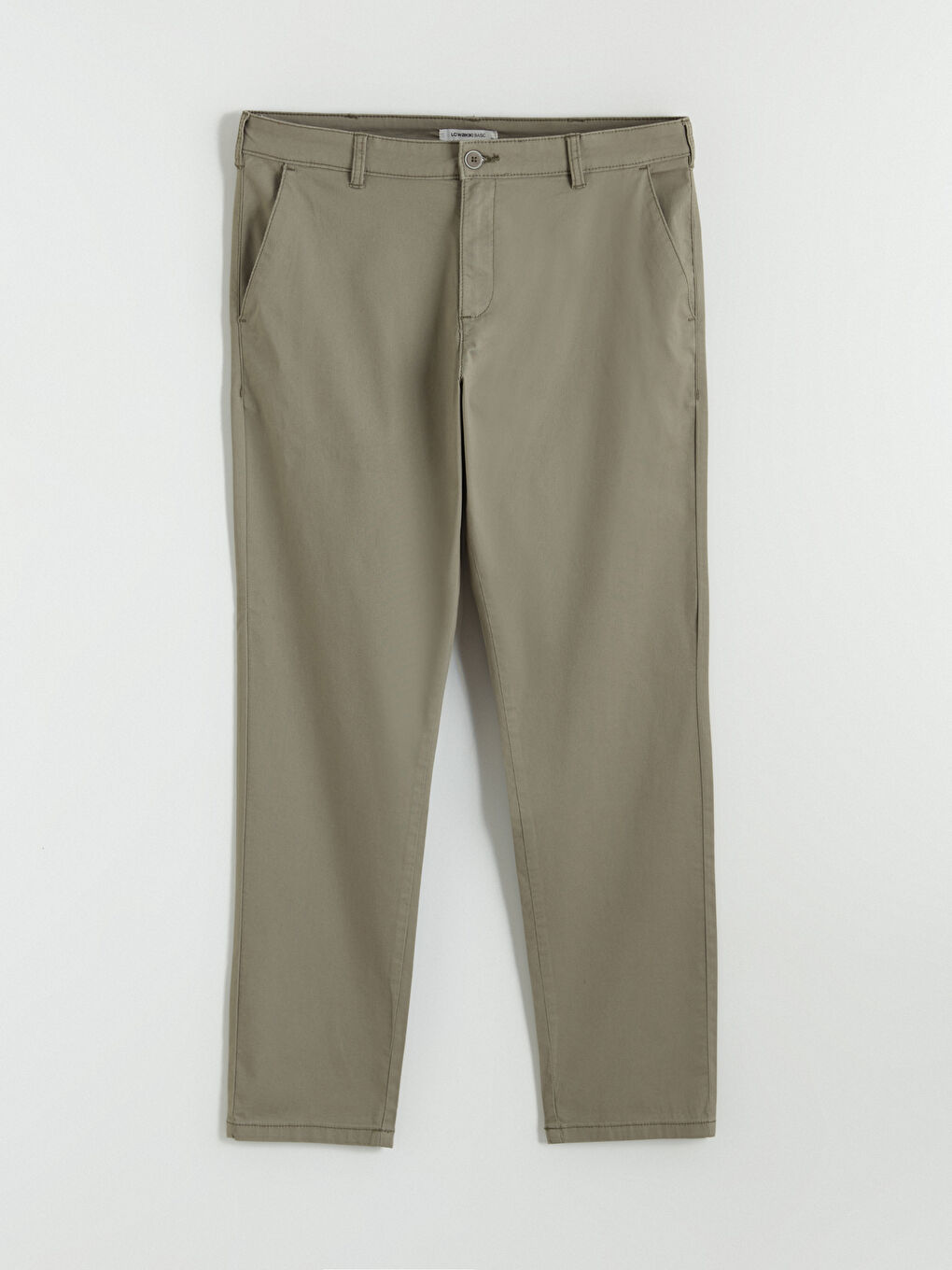 Haki Slim Fit Gabardin Erkek Chino Pantolon-4