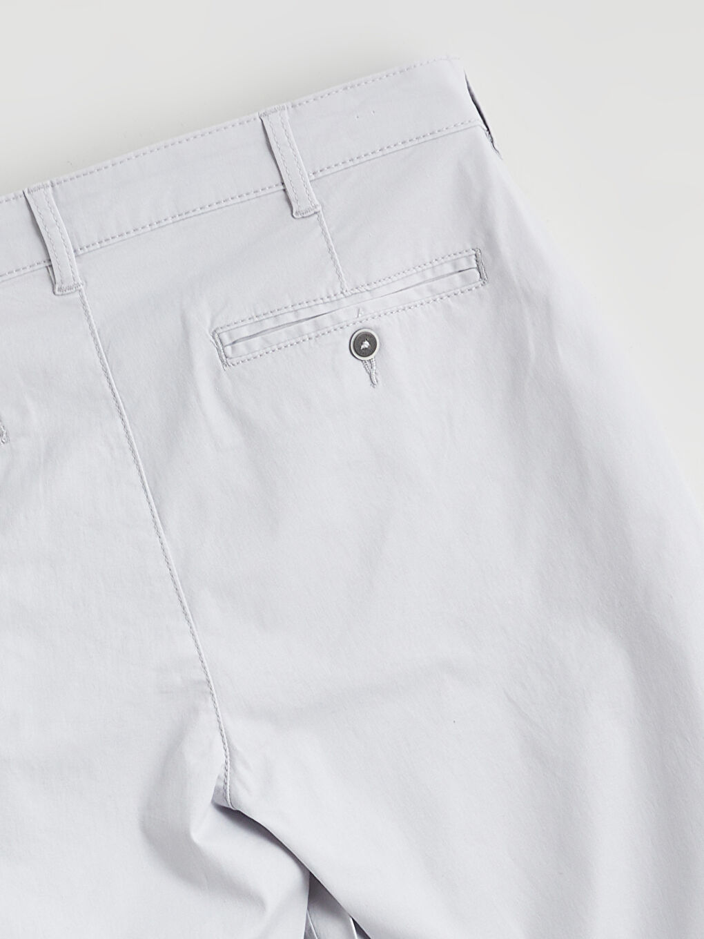 Gri Dar Kalıp Gabardin Erkek Chino Pantolon-5