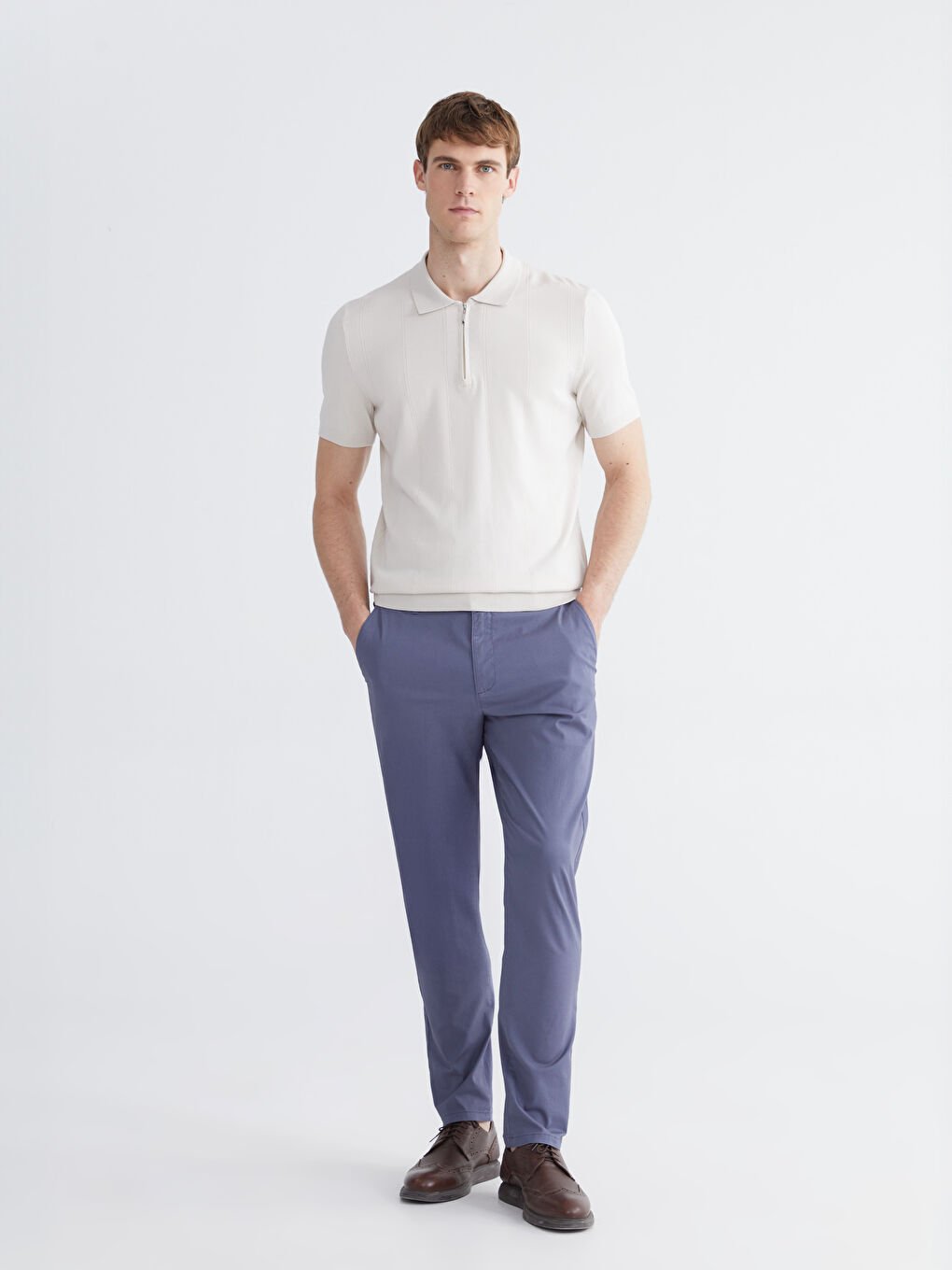 İndigo Slim Fit Gabardin Erkek Chino Pantolon