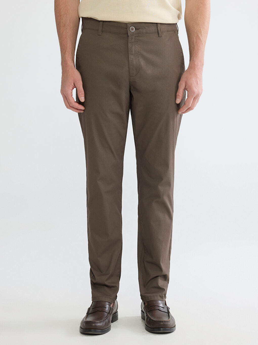 Slim Fit Gabardine Men's Chino Trousers-1