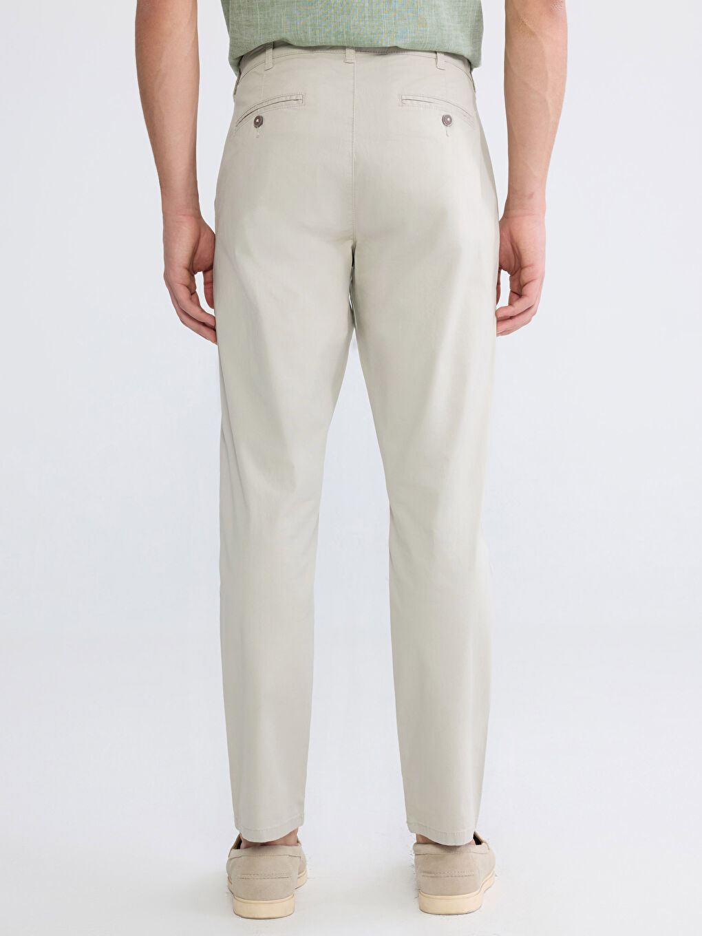 მამაკაცები ბეჟი ჩინოს შარვალი-3