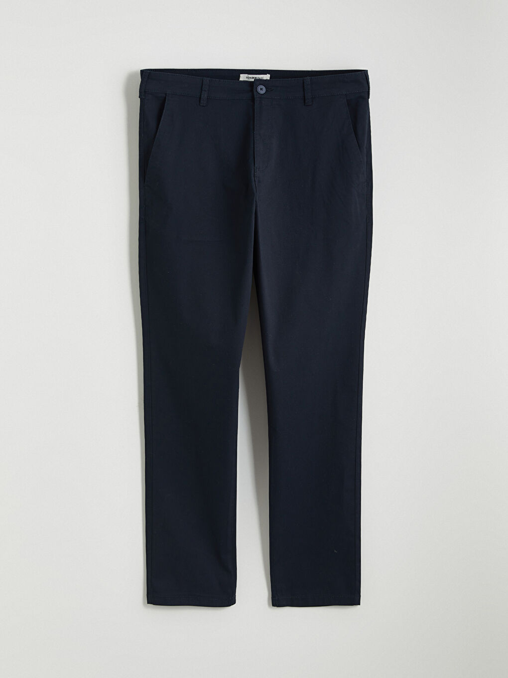 Lacivert Dar Kalıp Gabardin Erkek Chino Pantolon-4