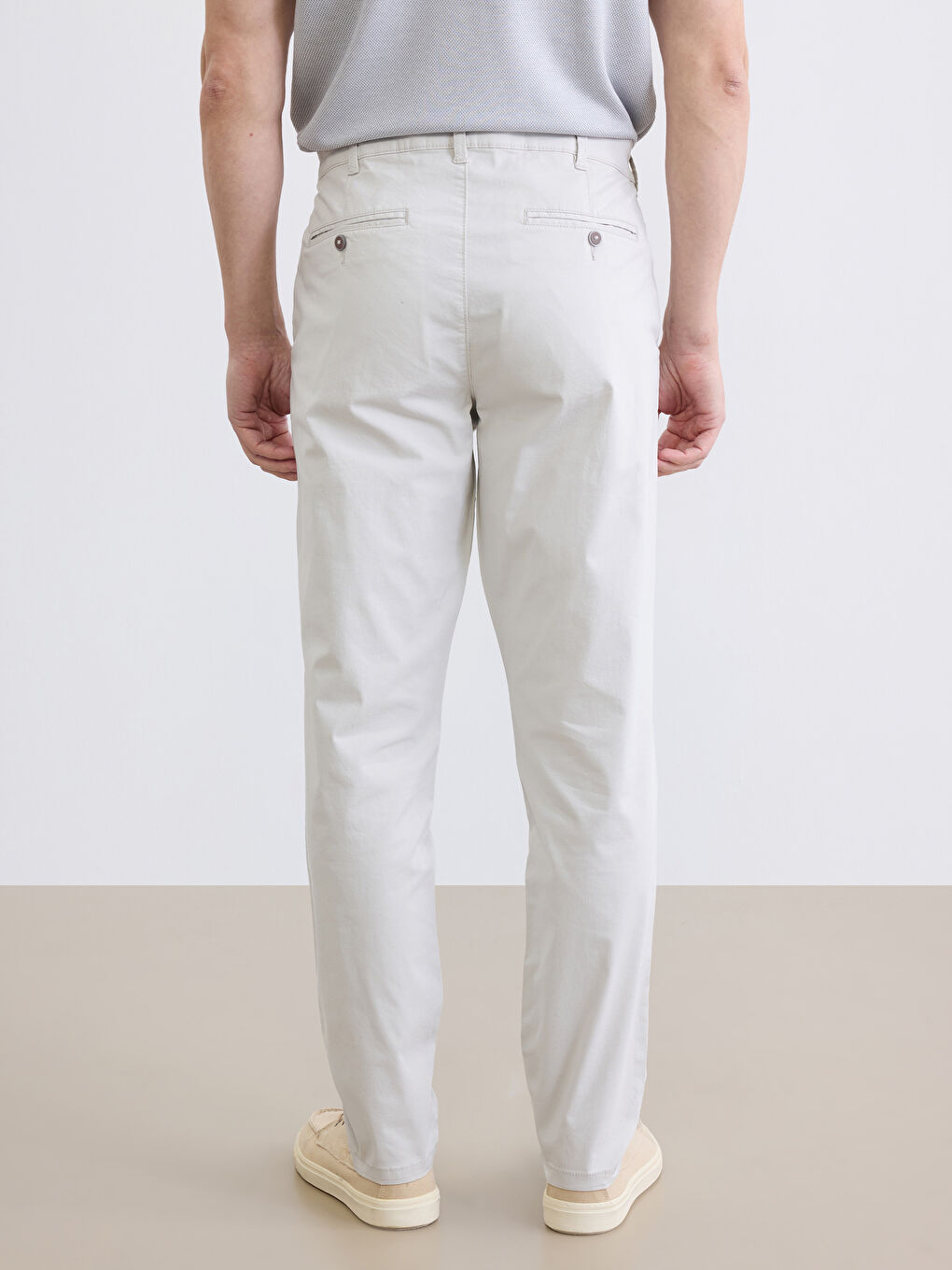 Slim Fit Γκαμπαρντίνα Chino Παντελόνι για άνδρες-3